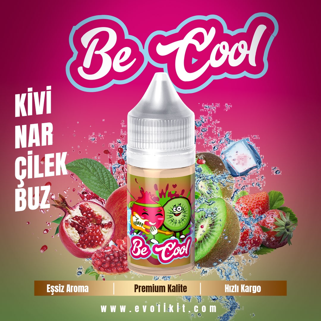 BE COOL kivi nar çilek buz aromalı elektronik sigara likiti sipariş