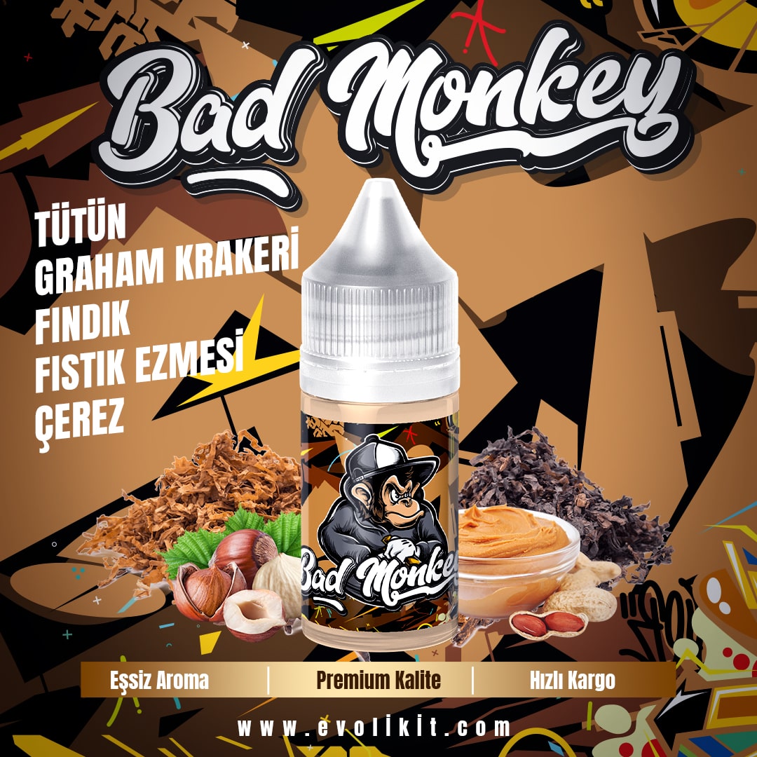 bad monkey tütün fındık fıstık aromalı likit sitesi