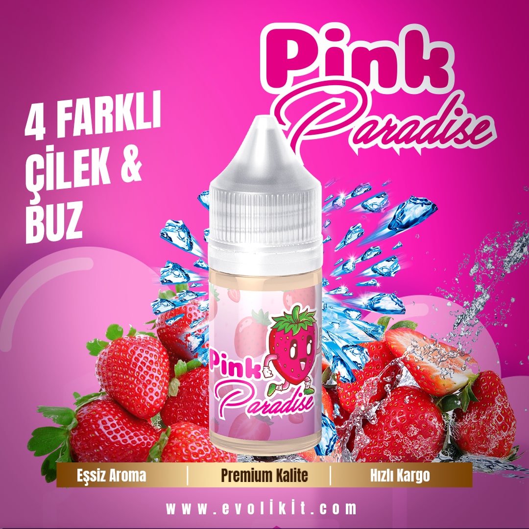 pink paradise çilekLİ ELEKTRONİK SİGARA LİKİTİ YENİ-min